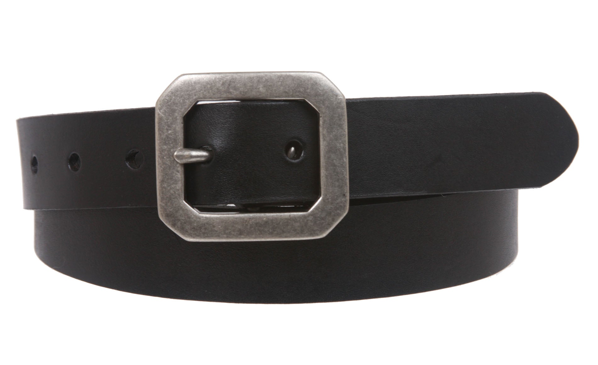 1 1/8" Snap On Oil Tanned Skinny Vintage Cowhide Leather Belt