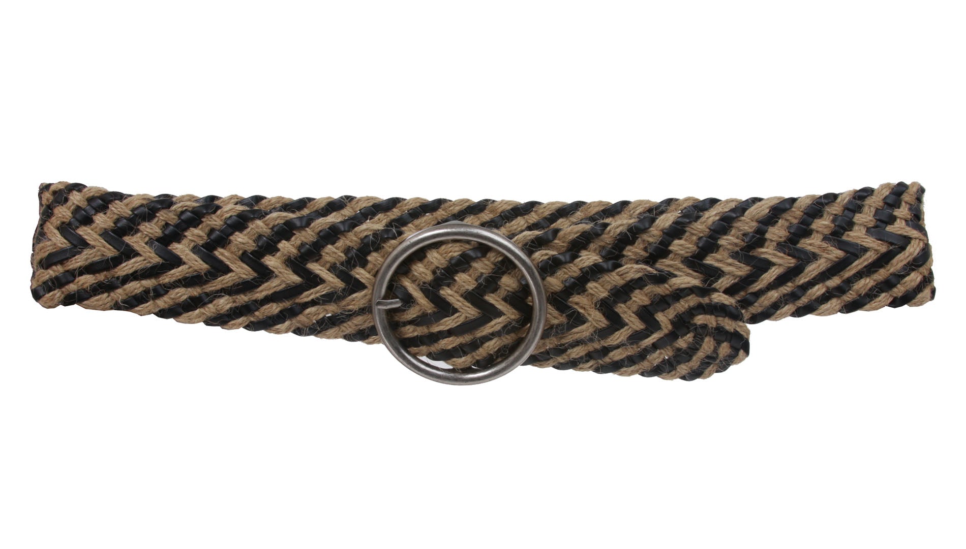 Women's 2 1/4" Hemp Braided Woven Non Leather Round Belt - OnlineBelts