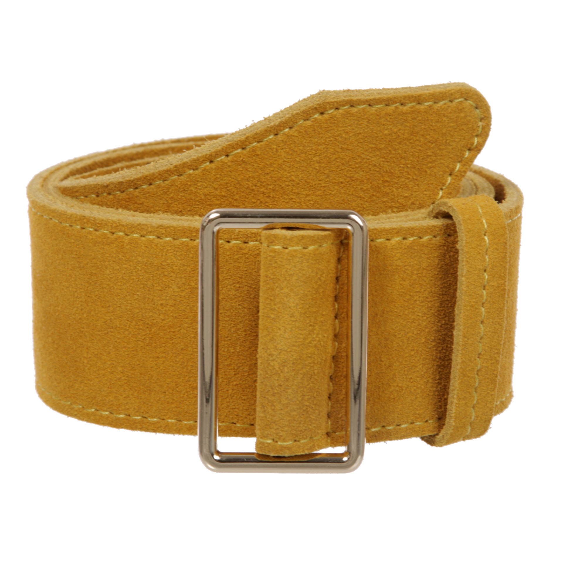 Women's 2" Wide High Waist Pull-Through Prong-less No Holes Plain Suede Dress Belt - OnlineBelts