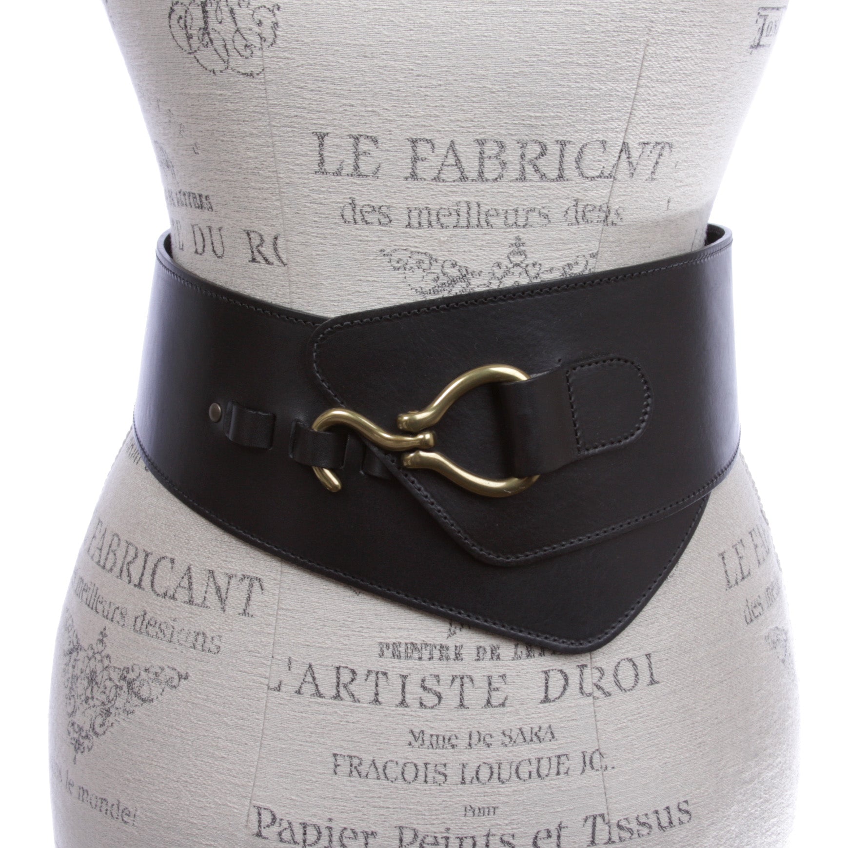 Women's 4" Wide High Waist Elastic Stretchy Italian leather Hook buckle Belt - OnlineBelts