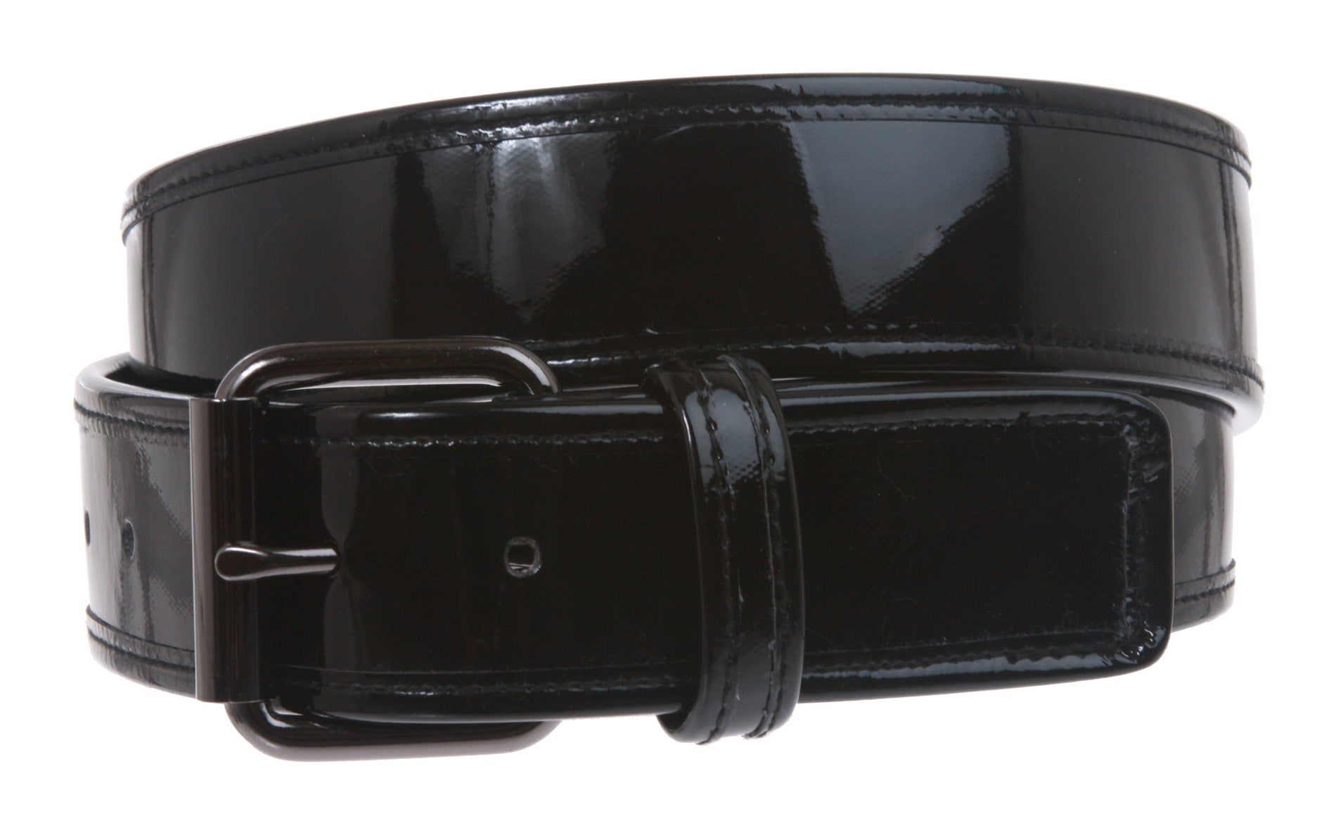 Ladies Trimmed Patent Leather High Waist Fashion Belt - OnlineBelts