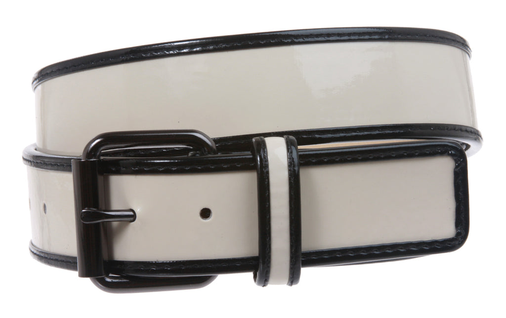 Beltiscool Ladies High Waist Wide Patent Fashion Plain Leather Belt, Women's, Size: Small/Medium - 32, Black