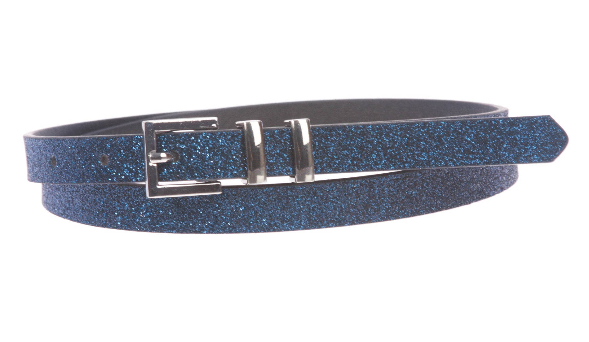 Ladies 5/8" Glitter Dress Skinny Belt - OnlineBelts