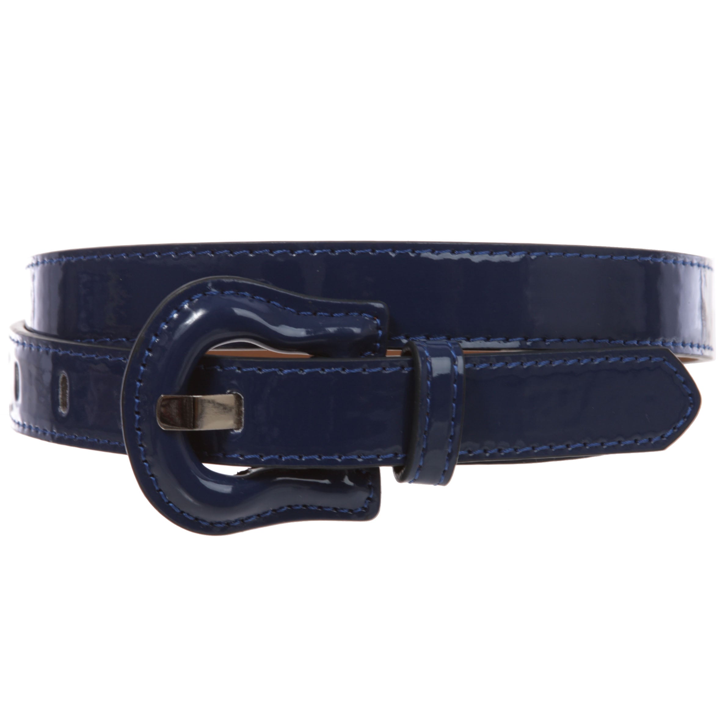 1" Western Buckle Patent Leather Fashion Belt - OnlineBelts