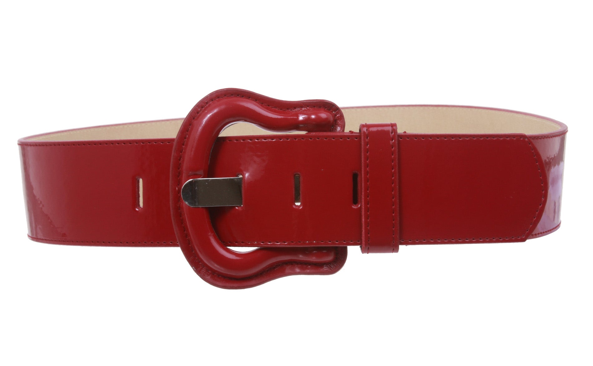 Women's Western High Waist Wide Patent Fashion Plain Leather Belt - OnlineBelts