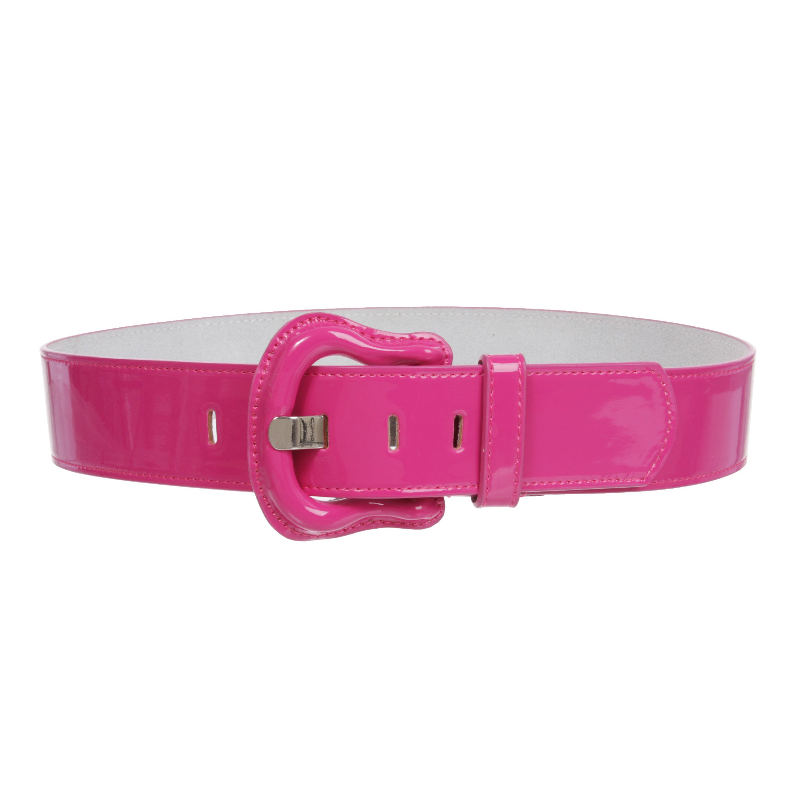 Women's Western High Waist Wide Patent Fashion Plain Leather Belt - OnlineBelts
