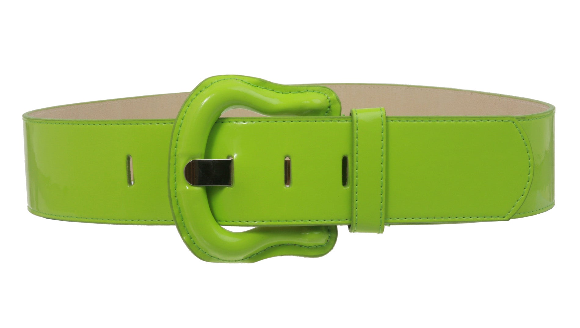 Women's Western High Waist Wide Patent Fashion Plain Leather Belt - OnlineBelts