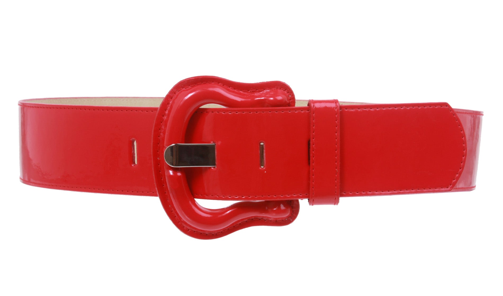 Women's Western High Waist Wide Patent Fashion Plain Leather Belt - OnlineBelts