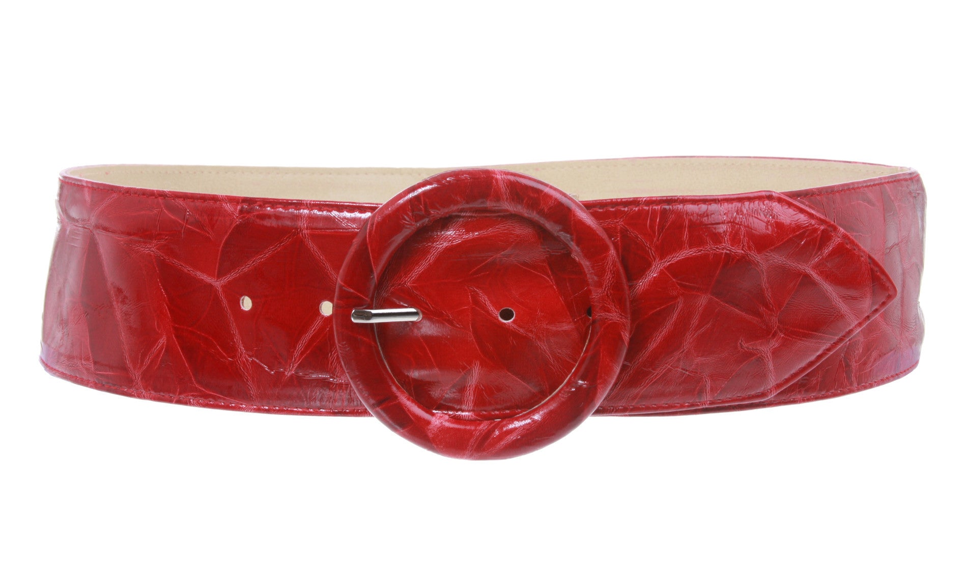 Women's High Waist Sash Belt with Round Covered Buckle - OnlineBelts