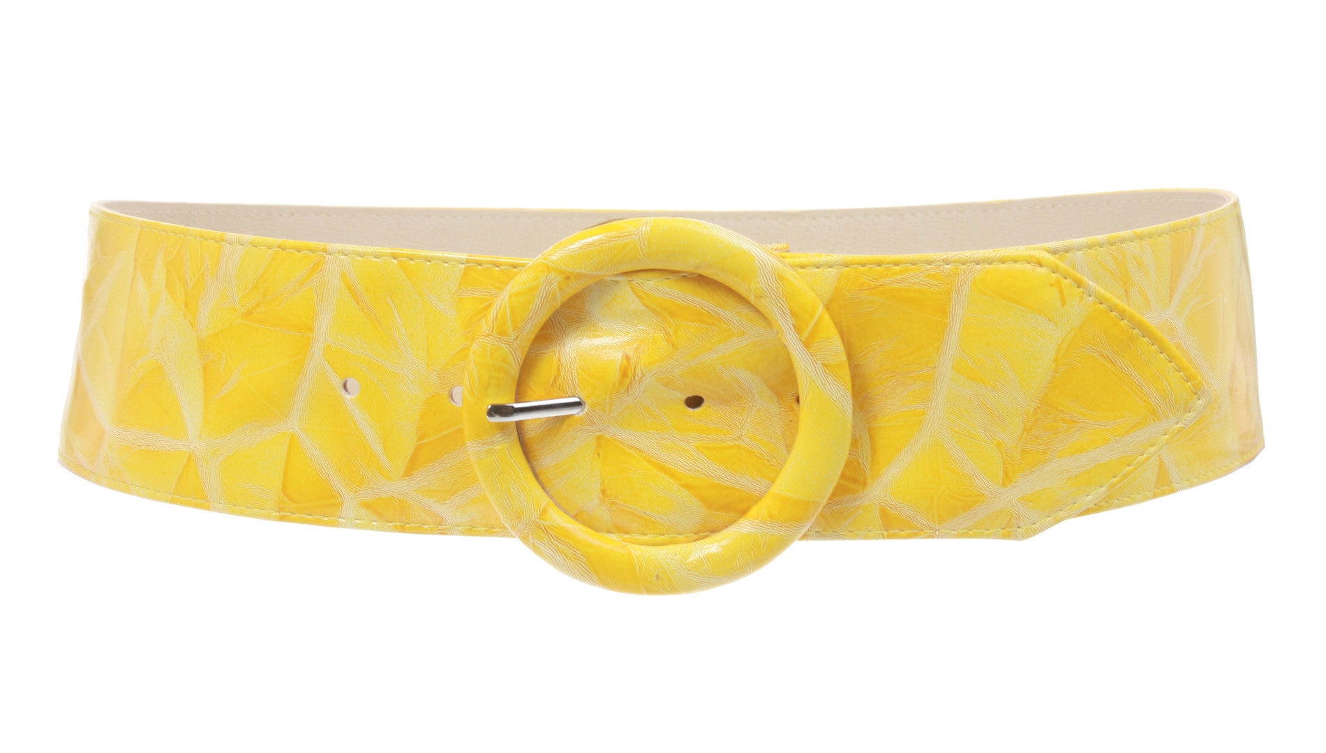 Women's High Waist Sash Belt with Round Covered Buckle - OnlineBelts