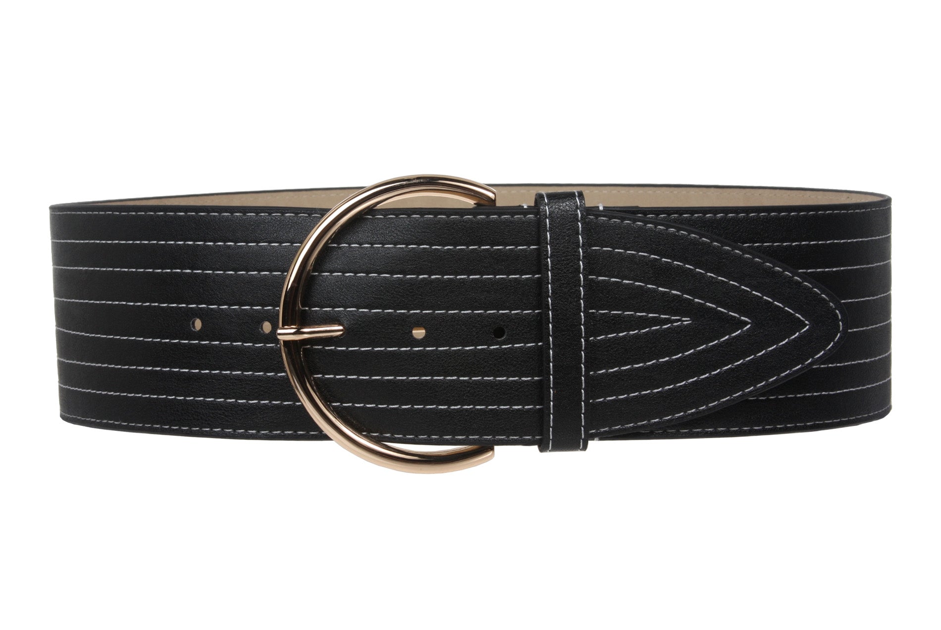 75mm Fashion Stitching Leather Belt - OnlineBelts