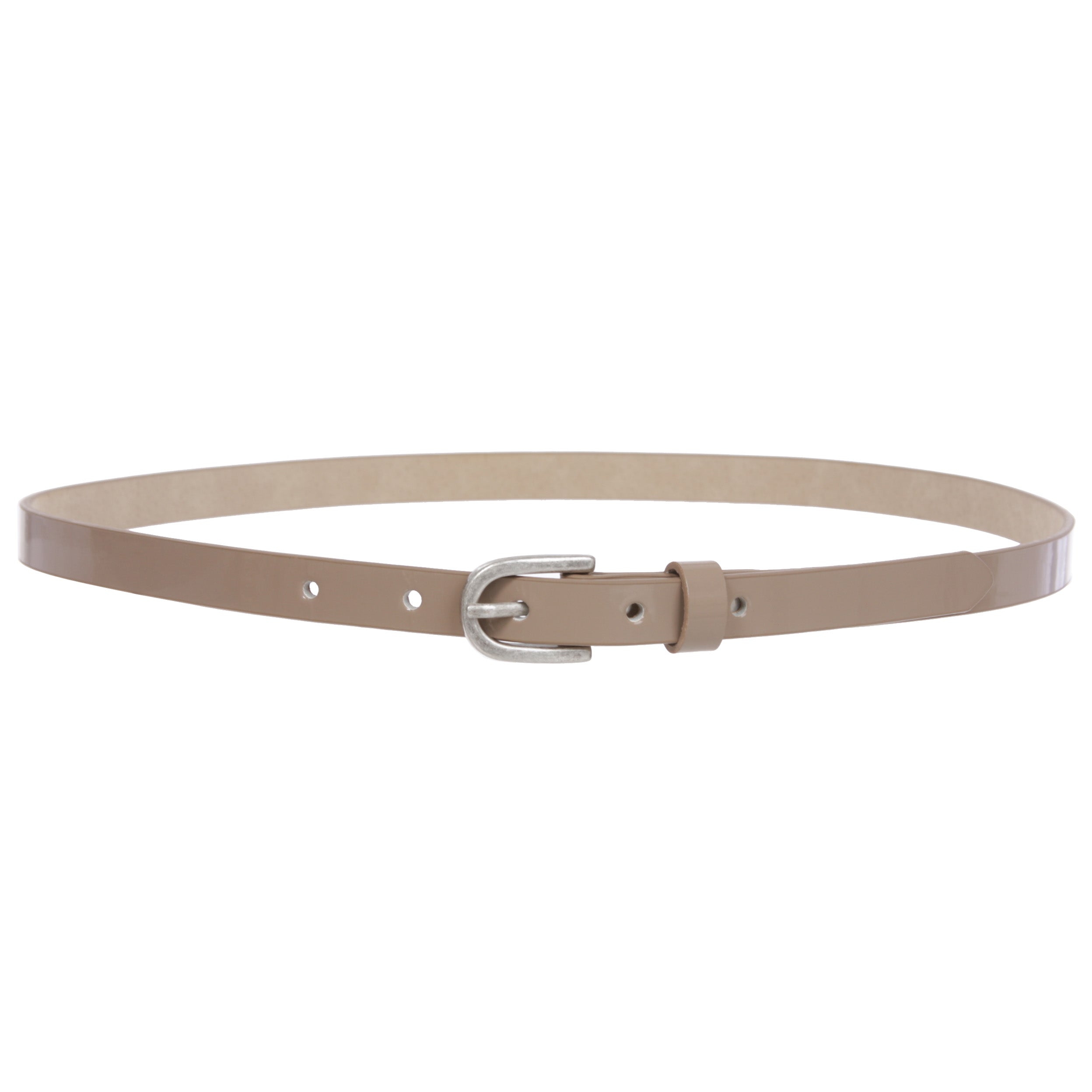 1/2" (14 mm) Women's Snap On Skinny Patent Leatherette Belt - OnlineBelts