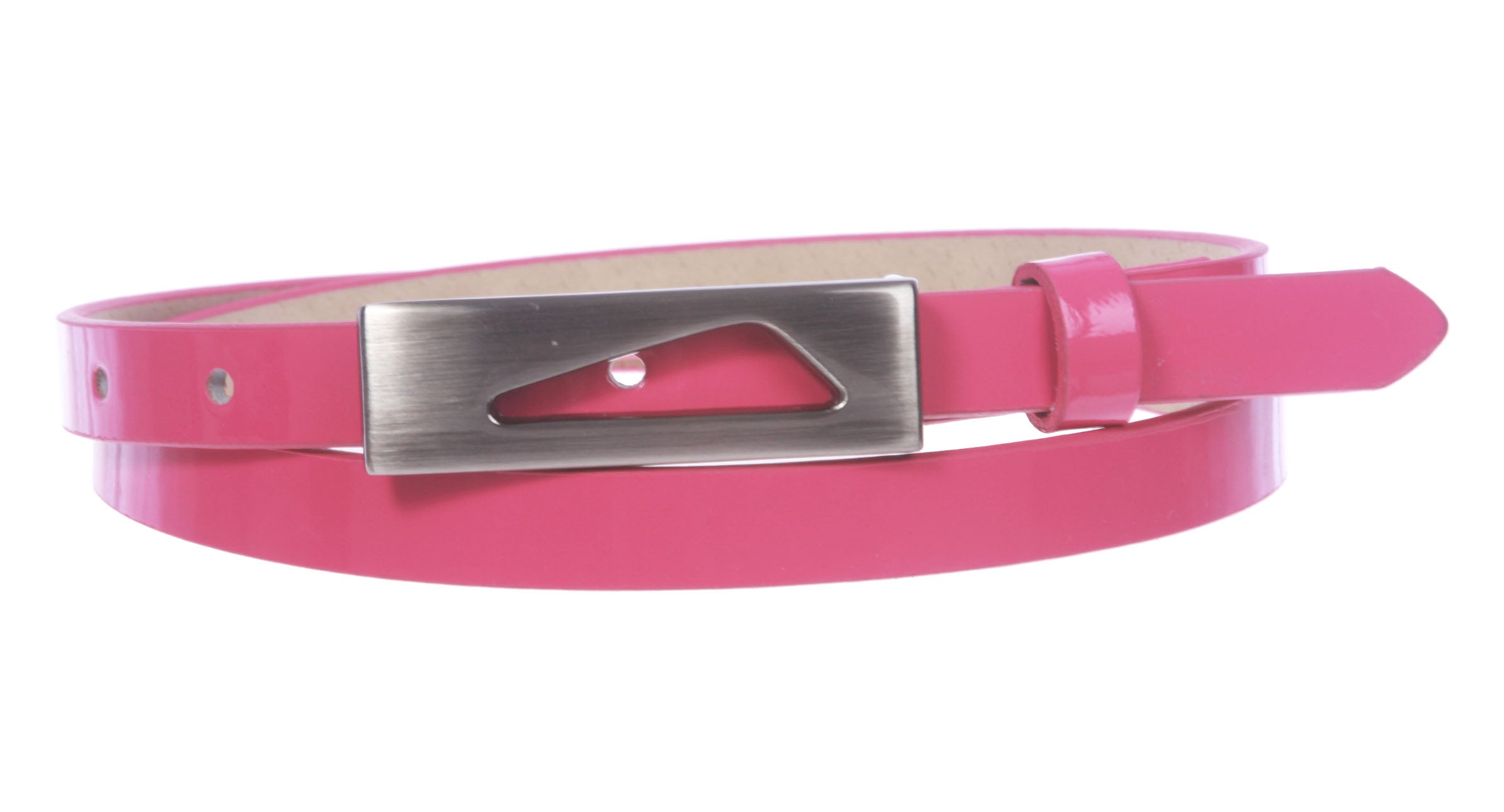 1/2" (14 mm)Womens Snap On Skinny Patent Leatherette Belt - OnlineBelts