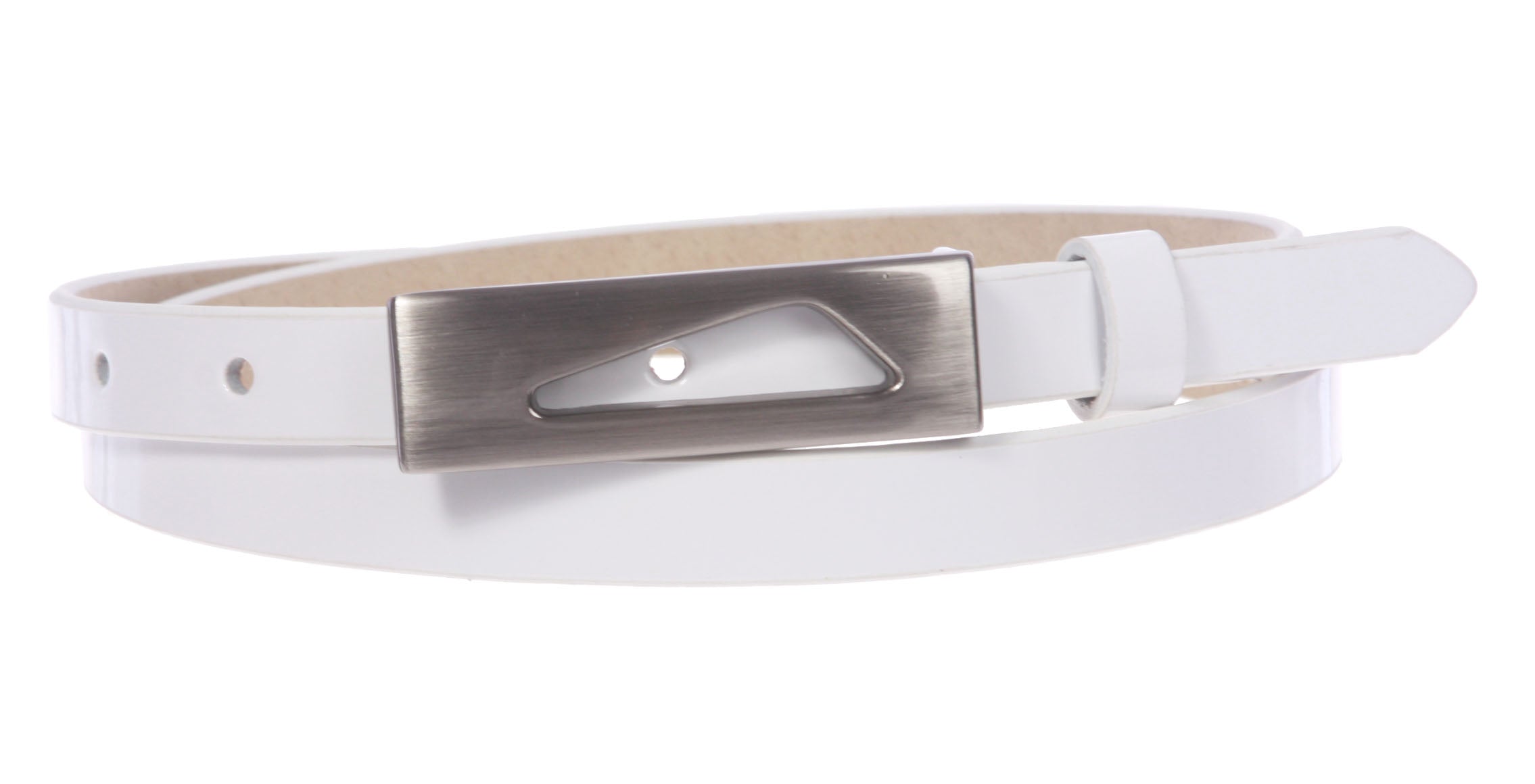 1/2" (14 mm)Womens Snap On Skinny Patent Leatherette Belt - OnlineBelts