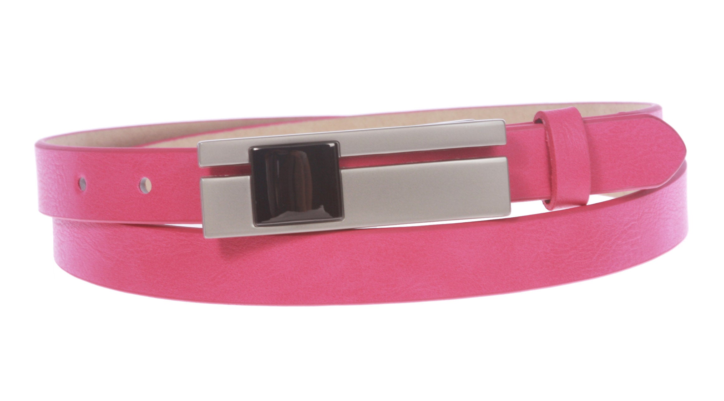 3/4"(19 mm) Womens Snap On Rectangular Skinny Non Leather Dress Belt - OnlineBelts