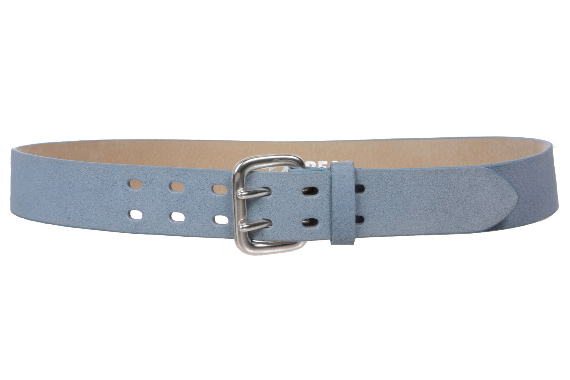 1 1/2" Women's Plain Soft Suede Leather Double Prong Dress Belt - OnlineBelts