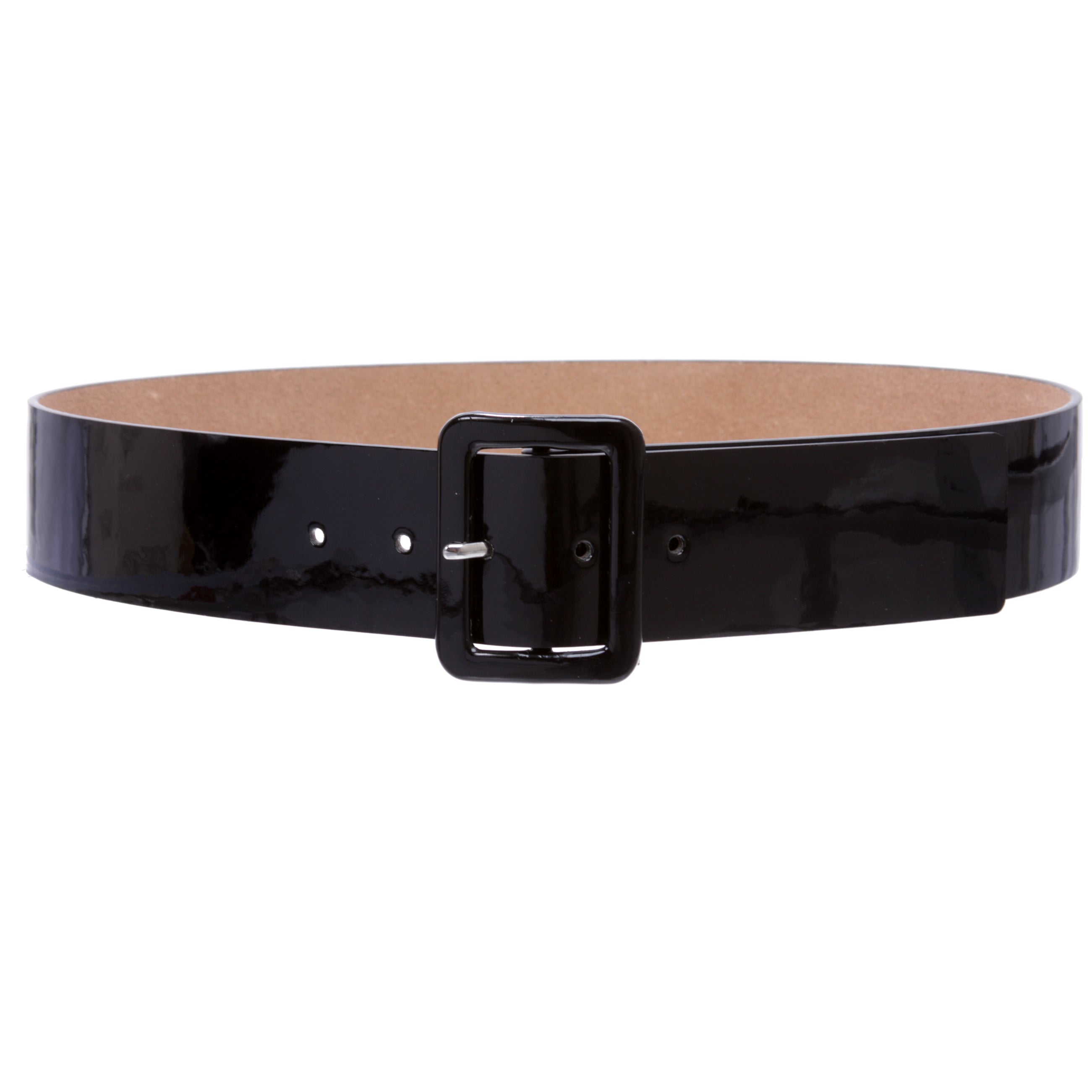 Women's High Waist Patent Leather Wide Fashion Square Belt - OnlineBelts