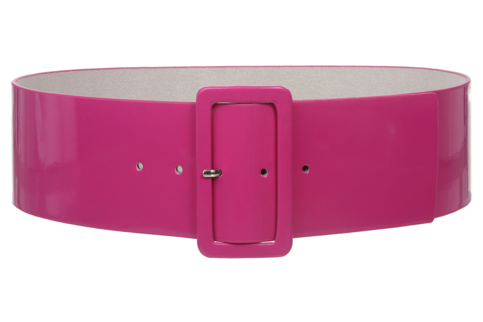 Ladies High Waist Patent Leather Wide Fashion Square Belt - OnlineBelts