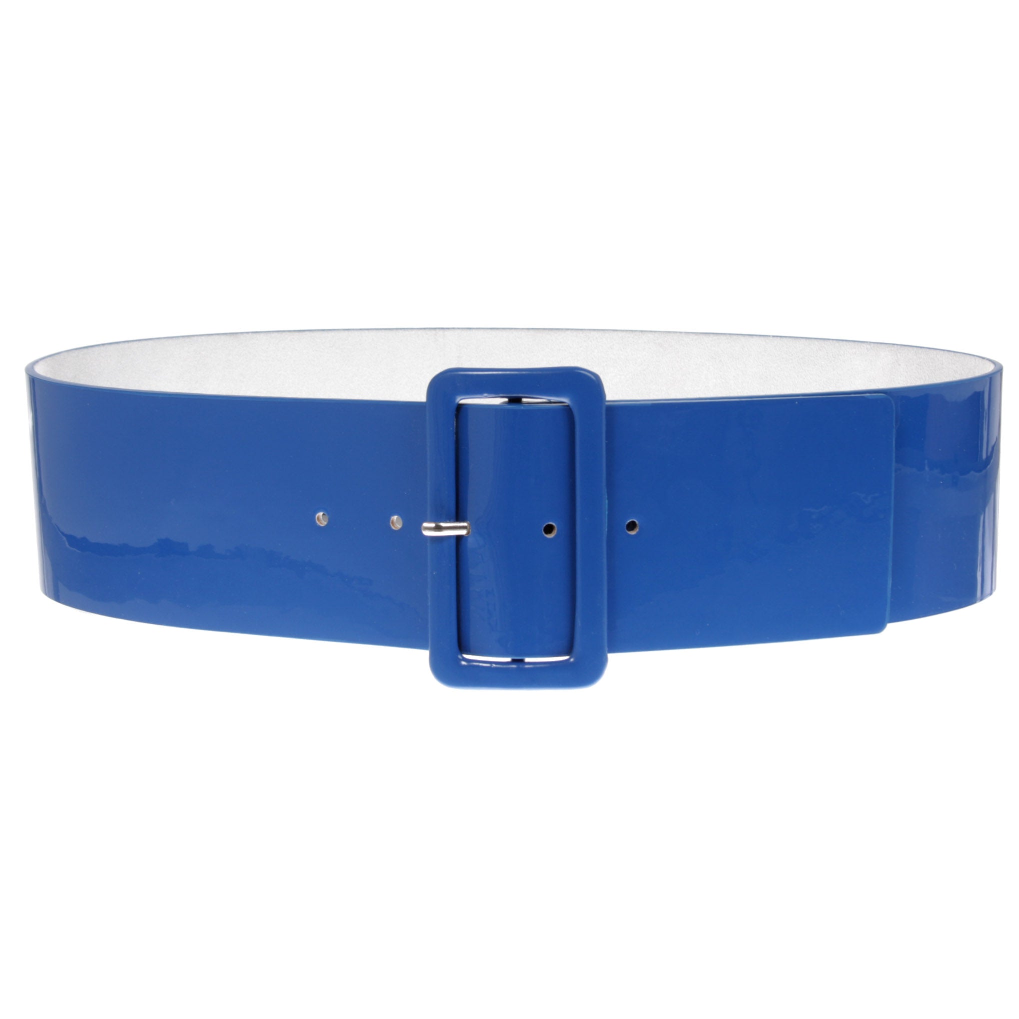 Ladies High Waist Patent Leather Wide Fashion Square Belt - OnlineBelts