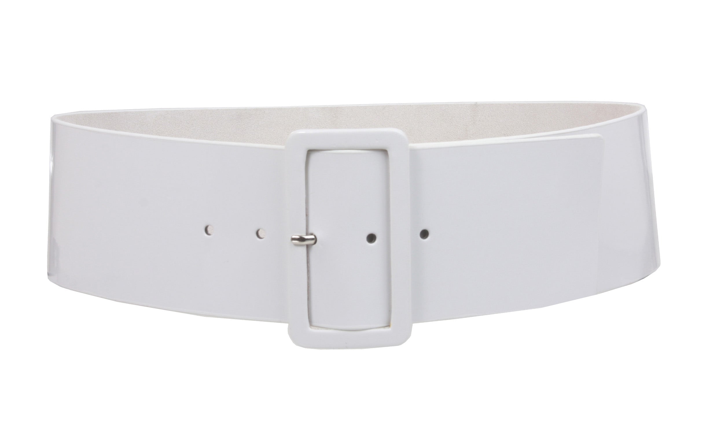 Ladies High Waist Patent Leather Wide Fashion Square Belt - OnlineBelts