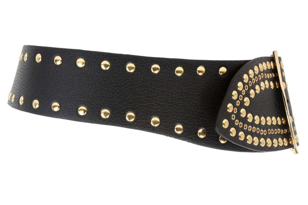 Nicole Lee - Ladies 3" High Waist Wide Rivets Studs Tapered Belt - OnlineBelts