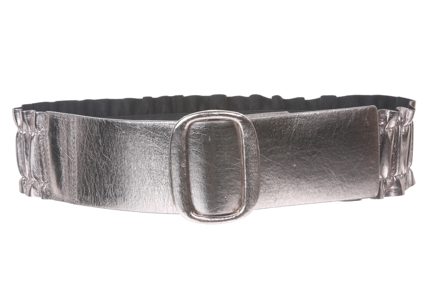 3" Wide High Waist Champagne Stretch Belt - OnlineBelts