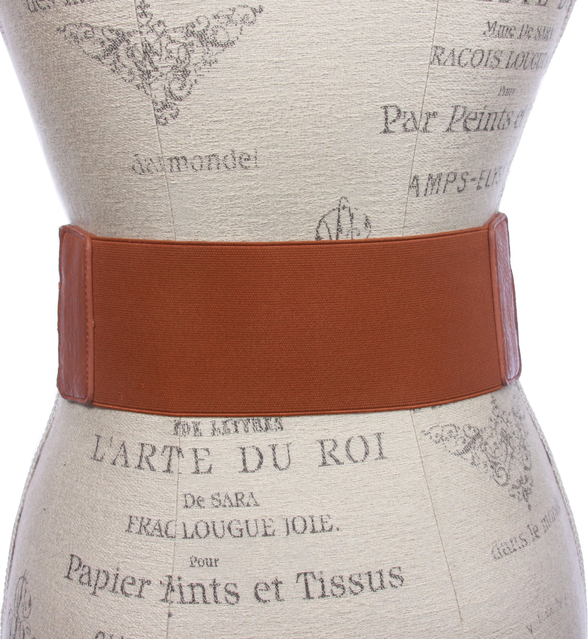 Women's 3" (75 mm) High Waist Perforated Braided Stretch Engraving Belt - OnlineBelts