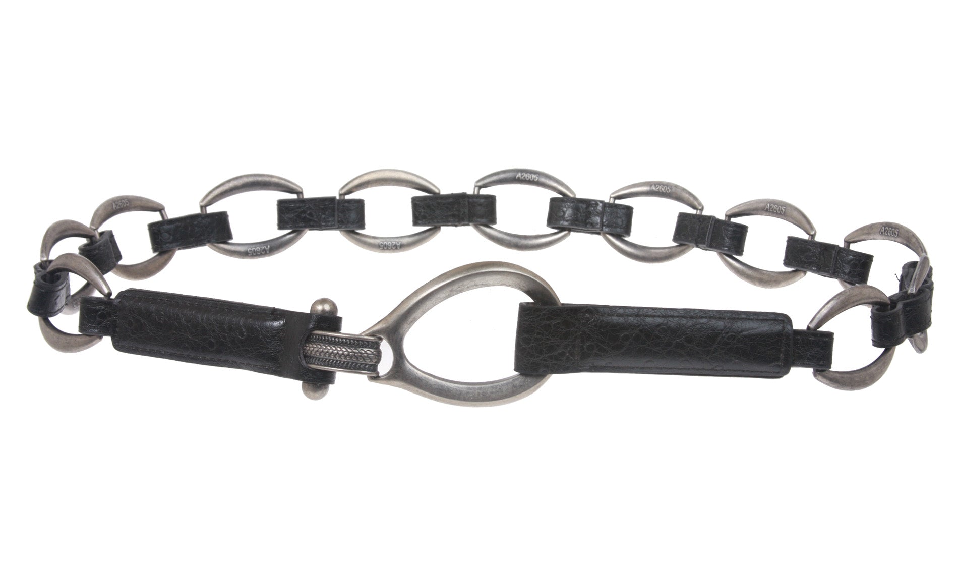 Women's 1 1/2" Stretchy Oval Metal Linked Chain Belt with Hook Buckle - OnlineBelts