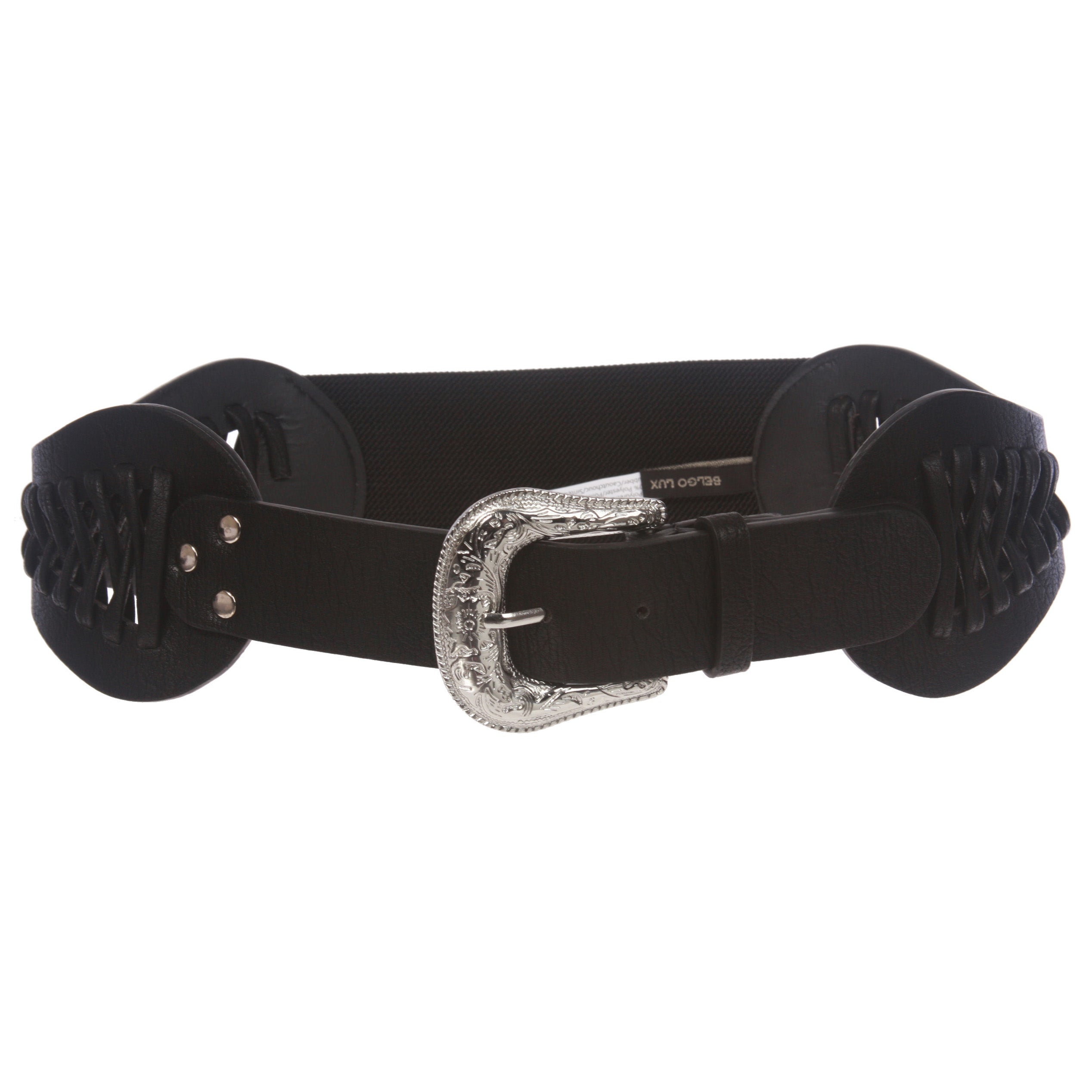 Women's 3" (75mm) Wide High Waist Fashion Stretch Belt With Western Buckle - OnlineBelts