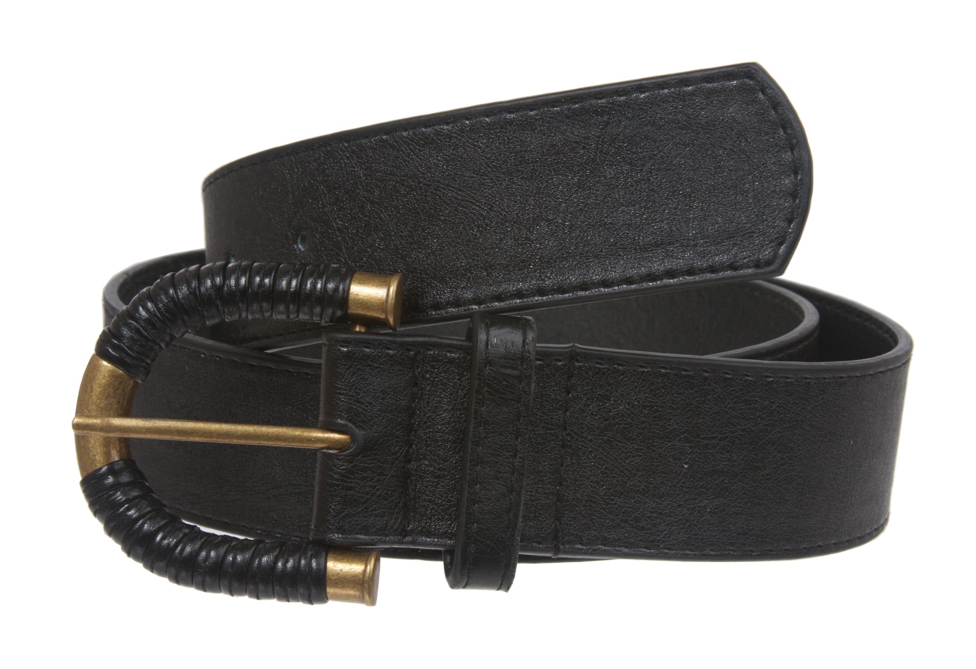 Ladies Wrapped Buckle Plain Belt - OnlineBelts