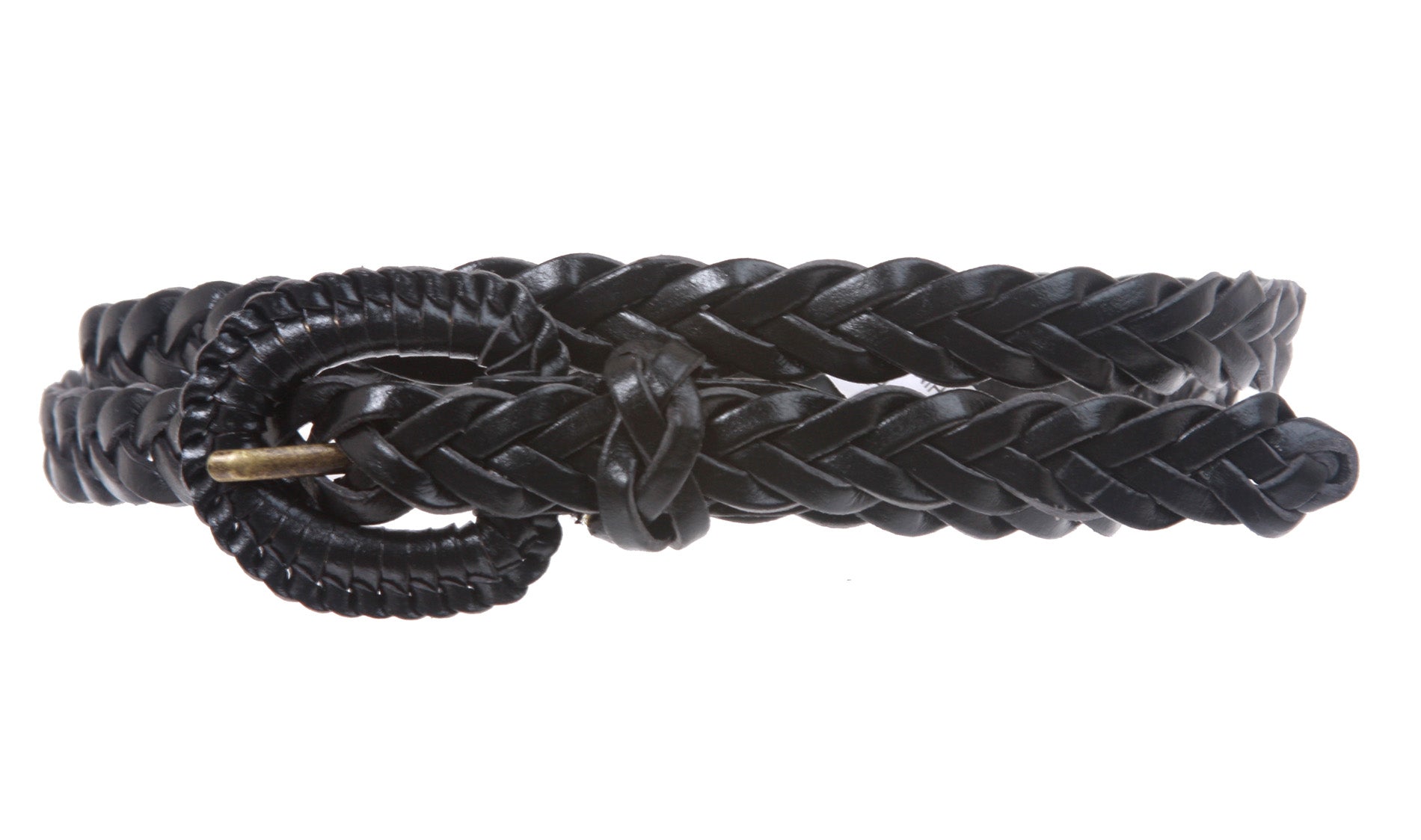 Women's 1/2" Skinny Braided Leather Belt - OnlineBelts