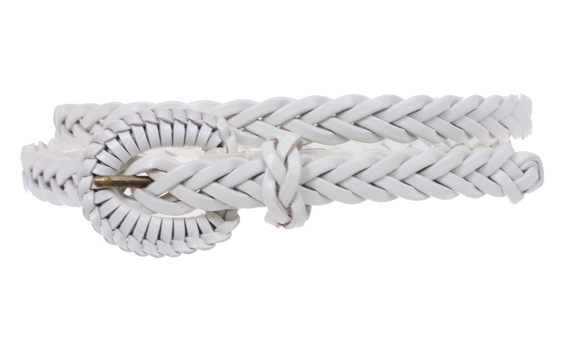 Women's 1/2" Skinny Braided Leather Belt - OnlineBelts