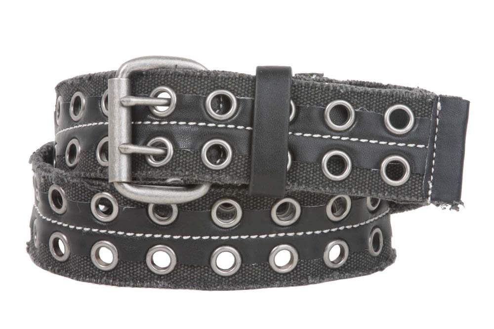COBALT Mens 1 3/4" Double Eyelet Grommet Canvas Belt - OnlineBelts