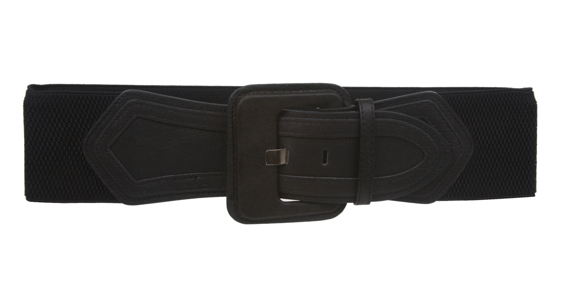 Women's High Waist Fashion Stretch Belt with Tab Detailing - OnlineBelts