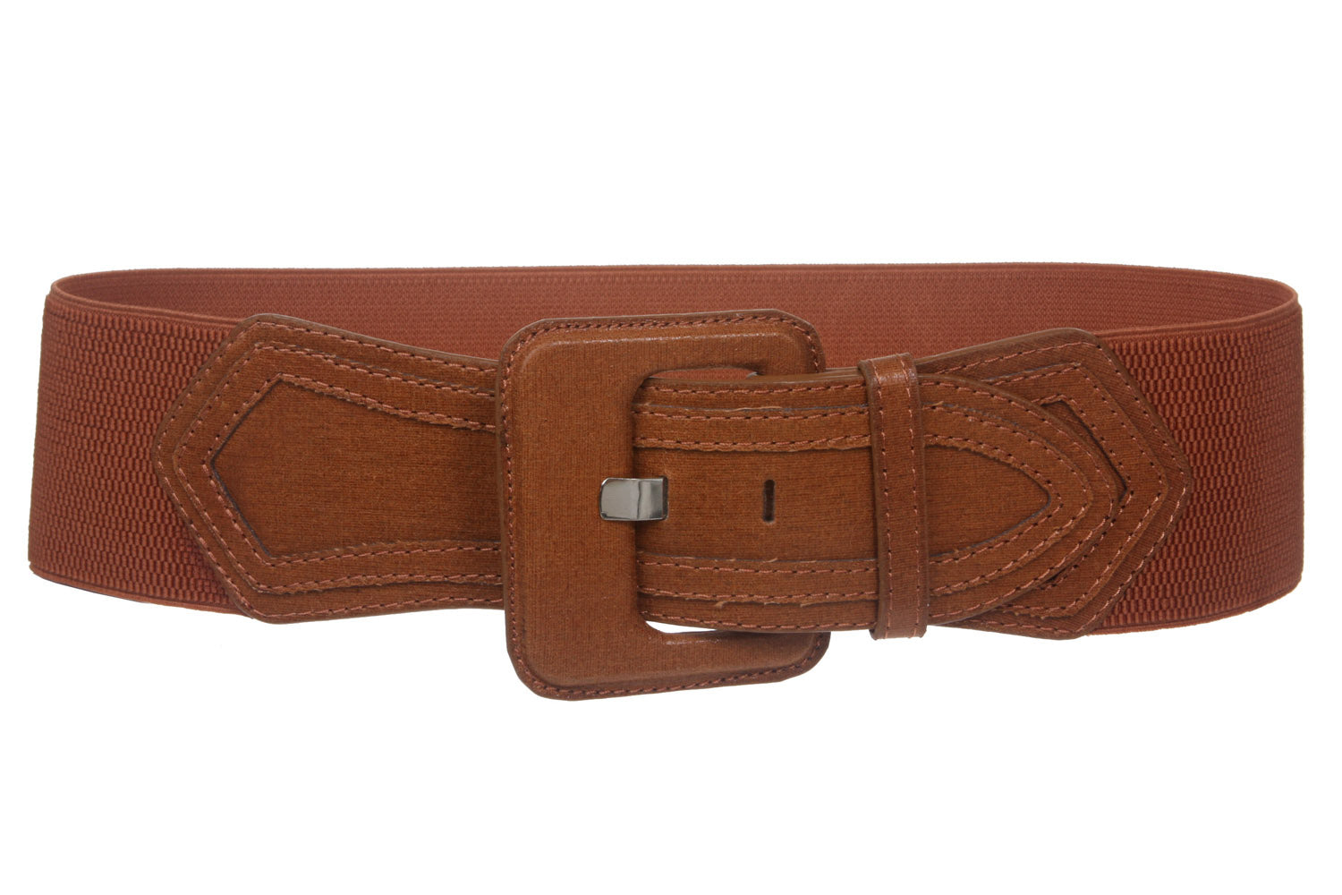 Women's High Waist Fashion Stretch Belt with Tab Detailing - OnlineBelts