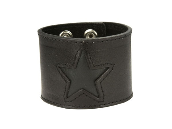 Stitching Edged Star Fashion Leather Wrist Band