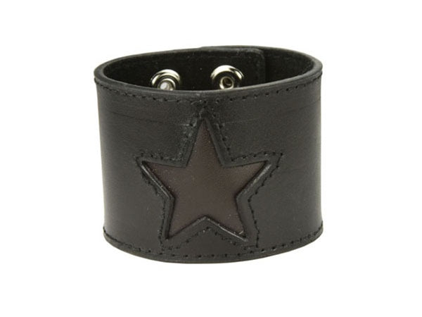 Stitching Edged Star Fashion Leather Wrist Band