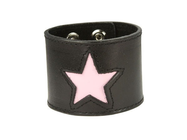 Stitching Edged Star Fashion Leather Wrist Band