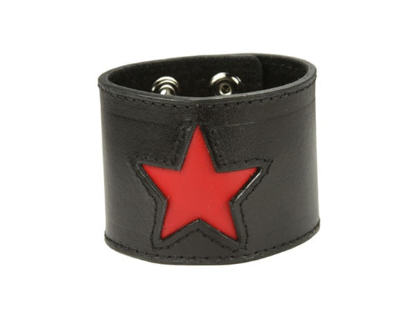 Stitching Edged Star Fashion Leather Wrist Band