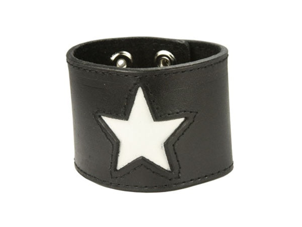 Stitching Edged Star Fashion Leather Wrist Band