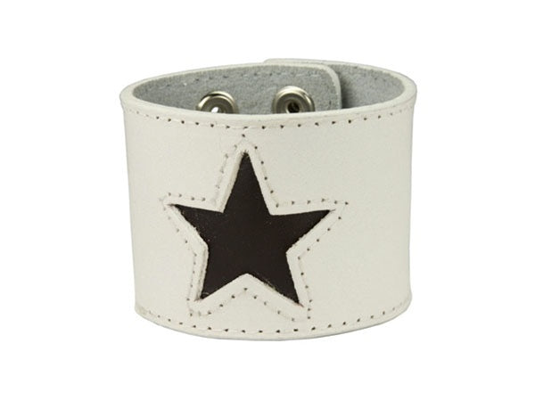 Stitching Edged Star Fashion Leather Wrist Band