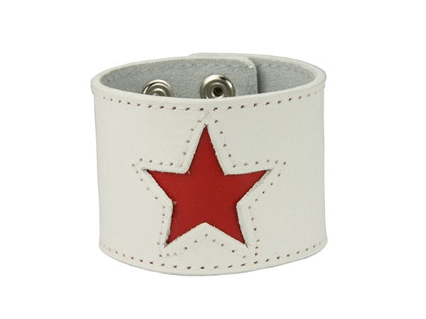 Stitching Edged Star Fashion Leather Wrist Band