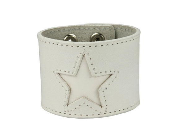 Stitching Edged Star Fashion Leather Wrist Band