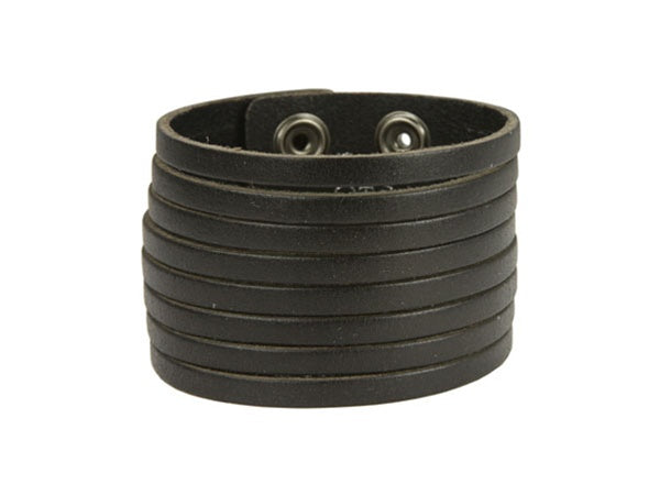 1 3/4" Tanned Leather WristBand Strand Bracelet