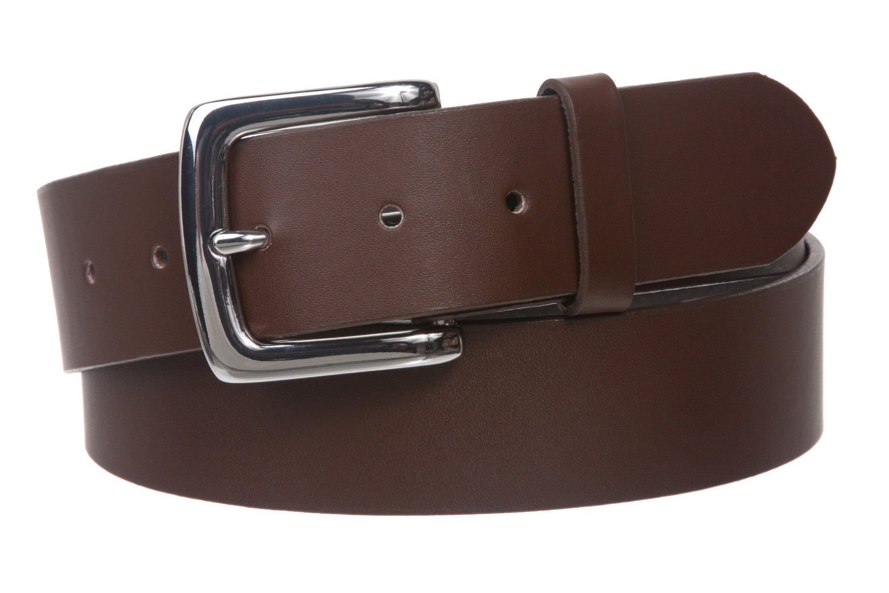 1 1/2" (38mm) Square Nickel Free Snap On Plain Non-Leather Jean Belt - OnlineBelts