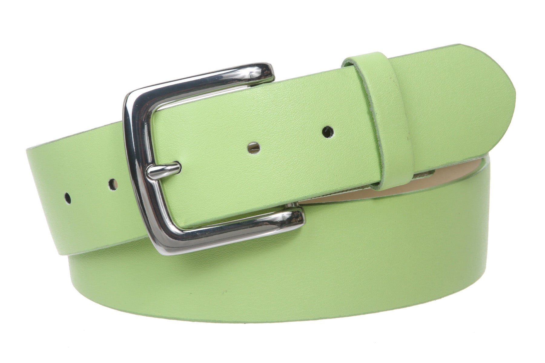 1 1/2" (38mm) Square Nickel Free Snap On Plain Non-Leather Jean Belt - OnlineBelts
