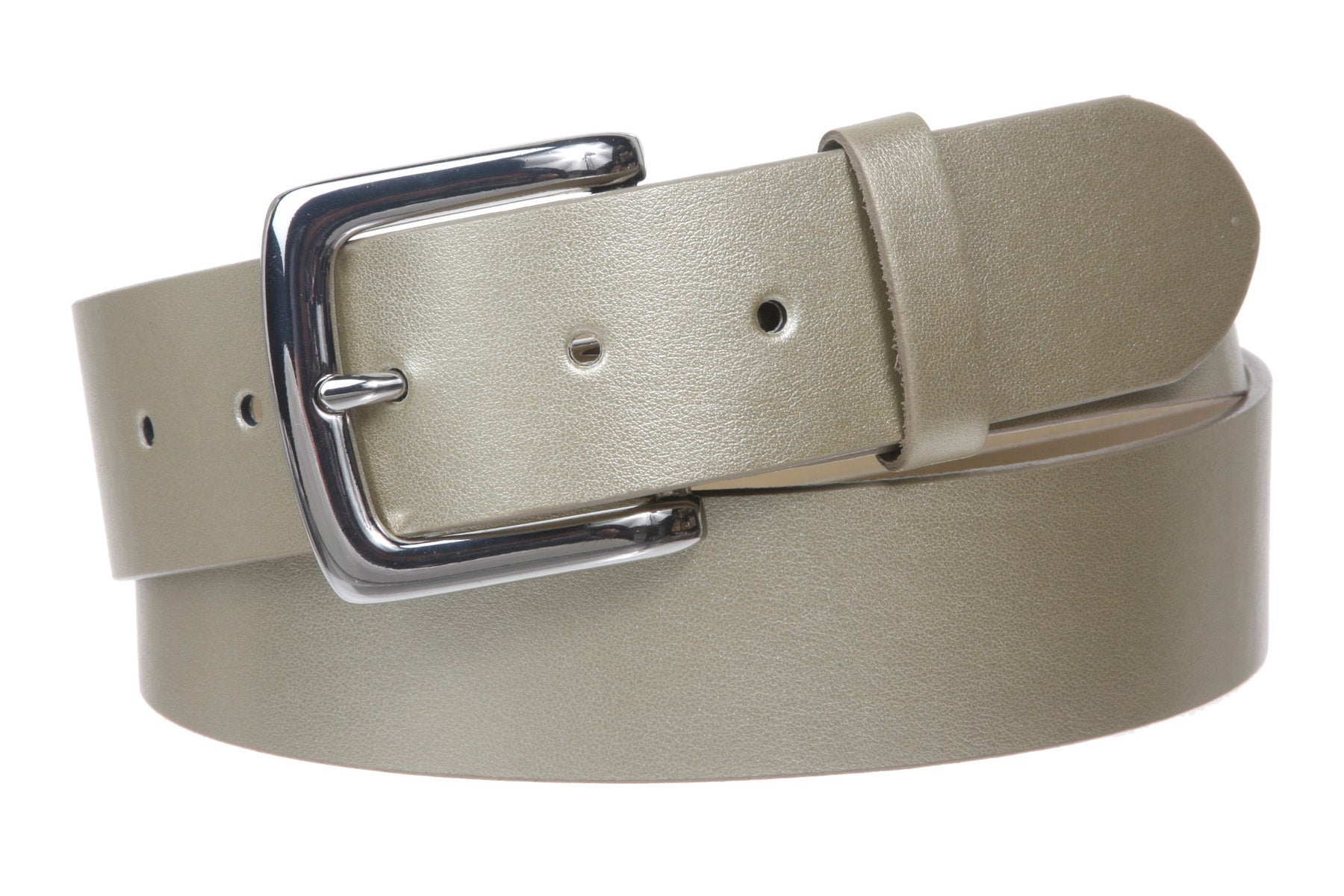1 1/2" (38mm) Square Nickel Free Snap On Plain Non-Leather Jean Belt - OnlineBelts