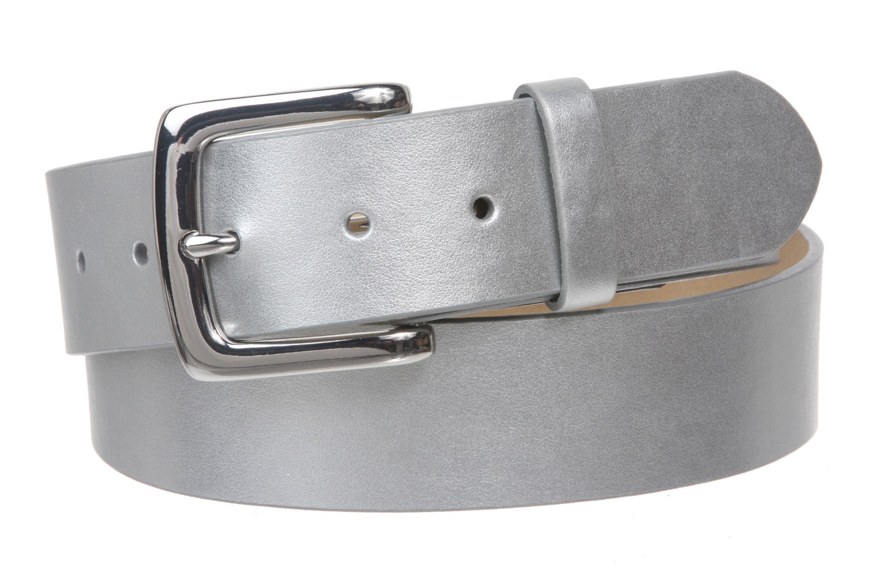 1 1/2" (38mm) Square Nickel Free Snap On Plain Non-Leather Jean Belt - OnlineBelts