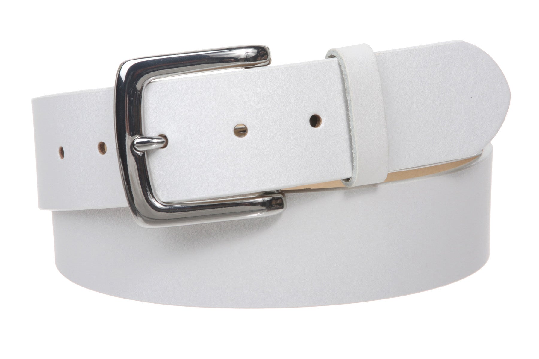 1 1/2" (38mm) Square Nickel Free Snap On Plain Non-Leather Jean Belt - OnlineBelts