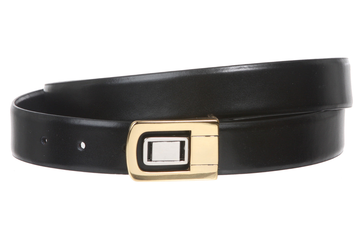 Men's 1 1/8" Black Cut-To-Fit One-Size-Fits-All Feather Edged Plain Leather Dress Belt